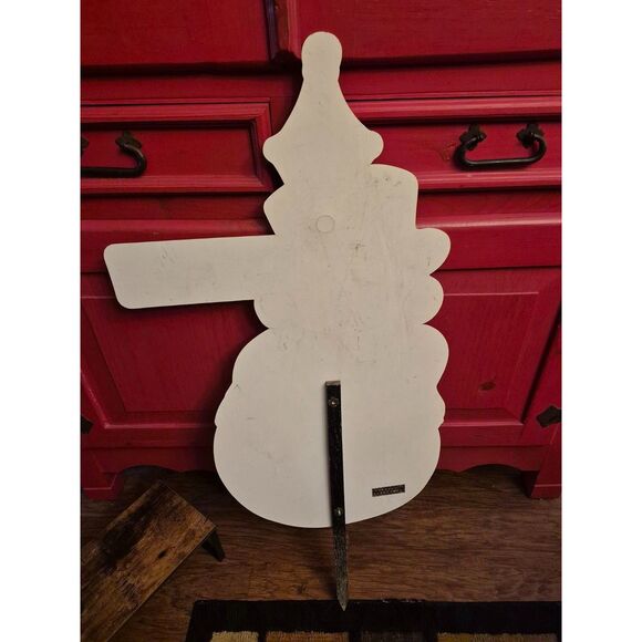 Vintage 1990's Frosty the Snowman Yard Sign 32 x 16 Without Stake Christmas CUTE - Picture 2 of 2